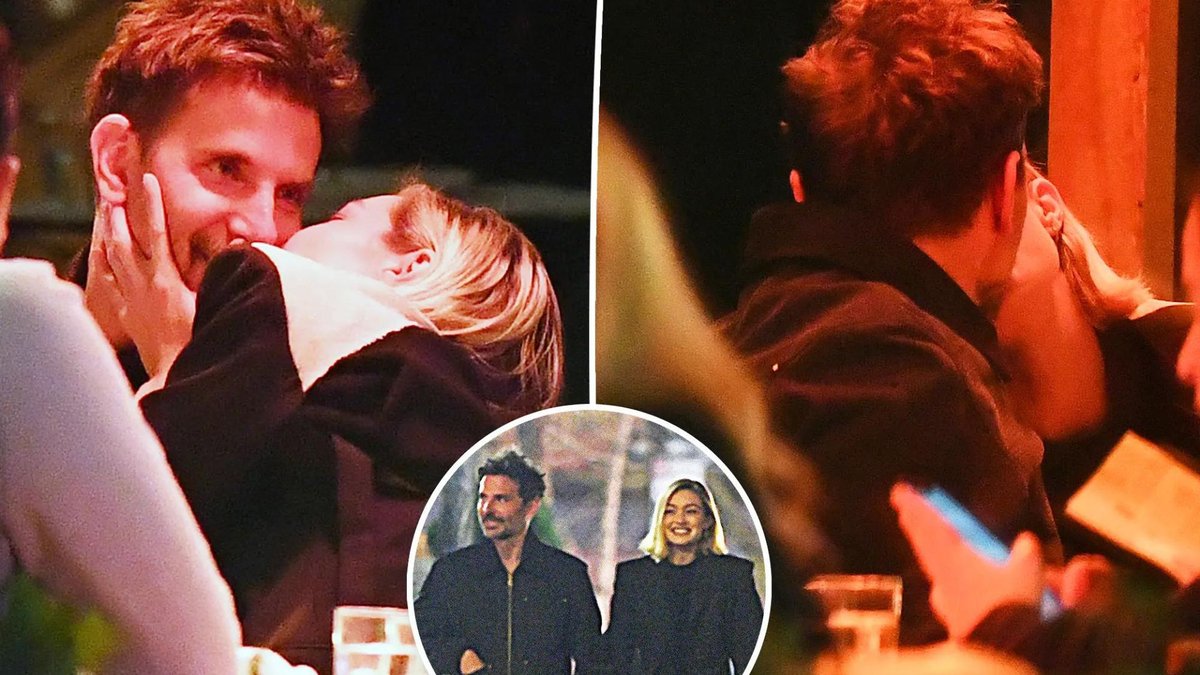 Gigi Hadid Kisses Bradley Cooper During Dinner At New York Restaurant