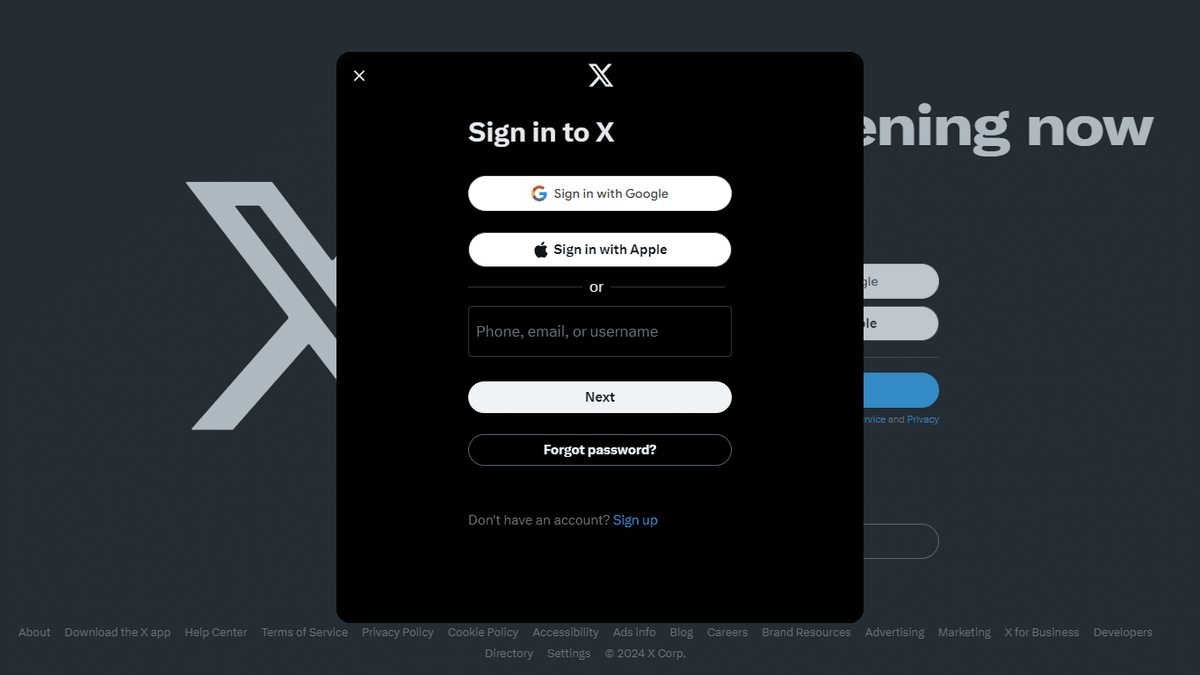 Why does Twitter require login credentials?